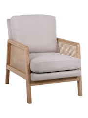 Birlea Brown Ida Rattan & Fabric Chair - Image 5 of 5