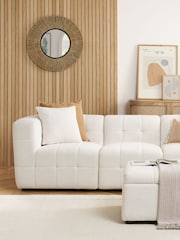 Birlea White Milo Boucle 3 Seater Corner Chaise Sofa - Image 1 of 8