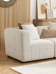 Birlea White Milo Boucle 3 Seater Corner Chaise Sofa - Image 3 of 8