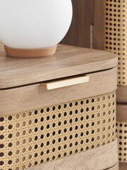 Birlea White Noah Rattan Bedside - Image 3 of 4