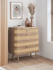 Birlea Brown Noah Rattan Chest - Image 1 of 5
