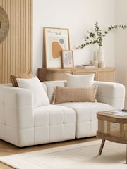 Birlea White Milo Boucle 2 Seater Modular Sofa - Image 1 of 5