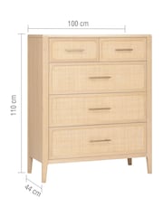 Willis & Gambier Brown Casera 3 + 2 Drawer Chest - Image 7 of 7