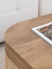 Birlea Brown Noah Rattan Coffee Table - Image 3 of 5