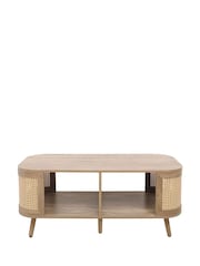 Birlea Brown Noah Rattan Coffee Table - Image 5 of 5