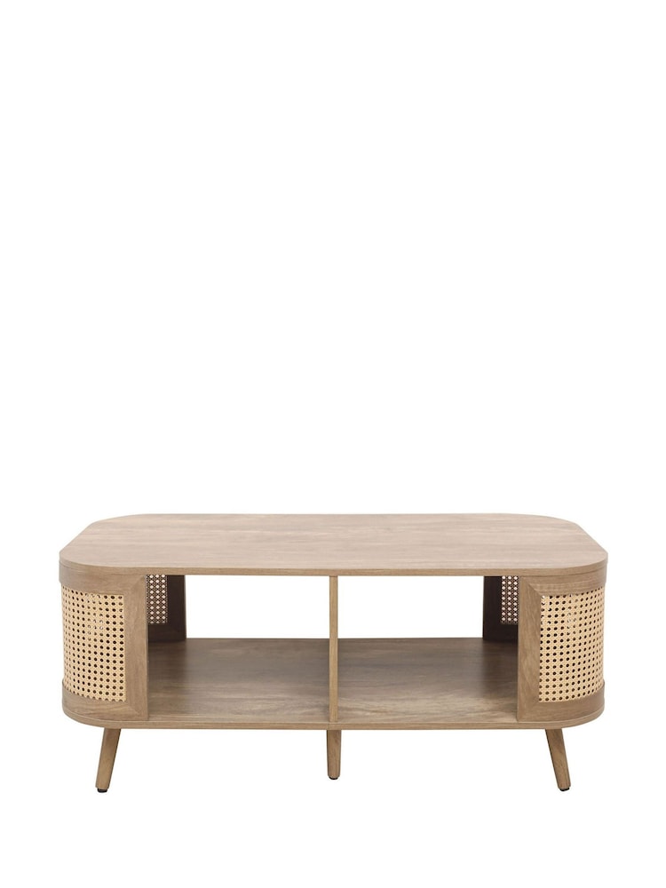 Birlea Brown Noah Rattan Coffee Table - Image 5 of 5