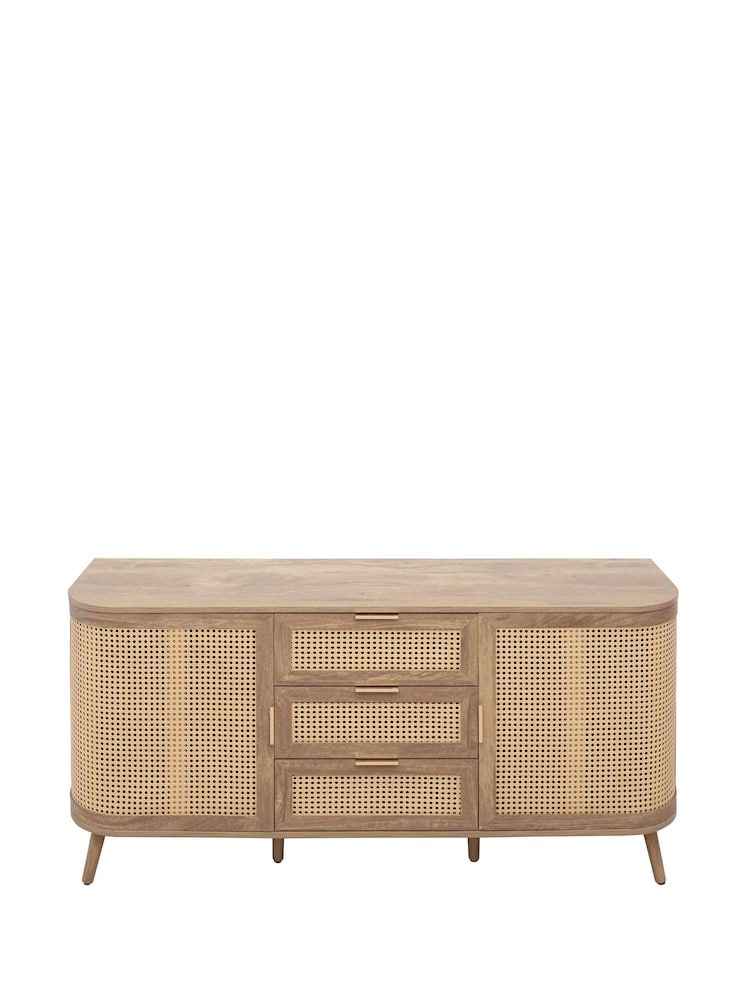 Birlea White Noah Rattan Sideboard - Image 5 of 5 Birlea White Noah Rattan Sideboard - Image 5 of 5