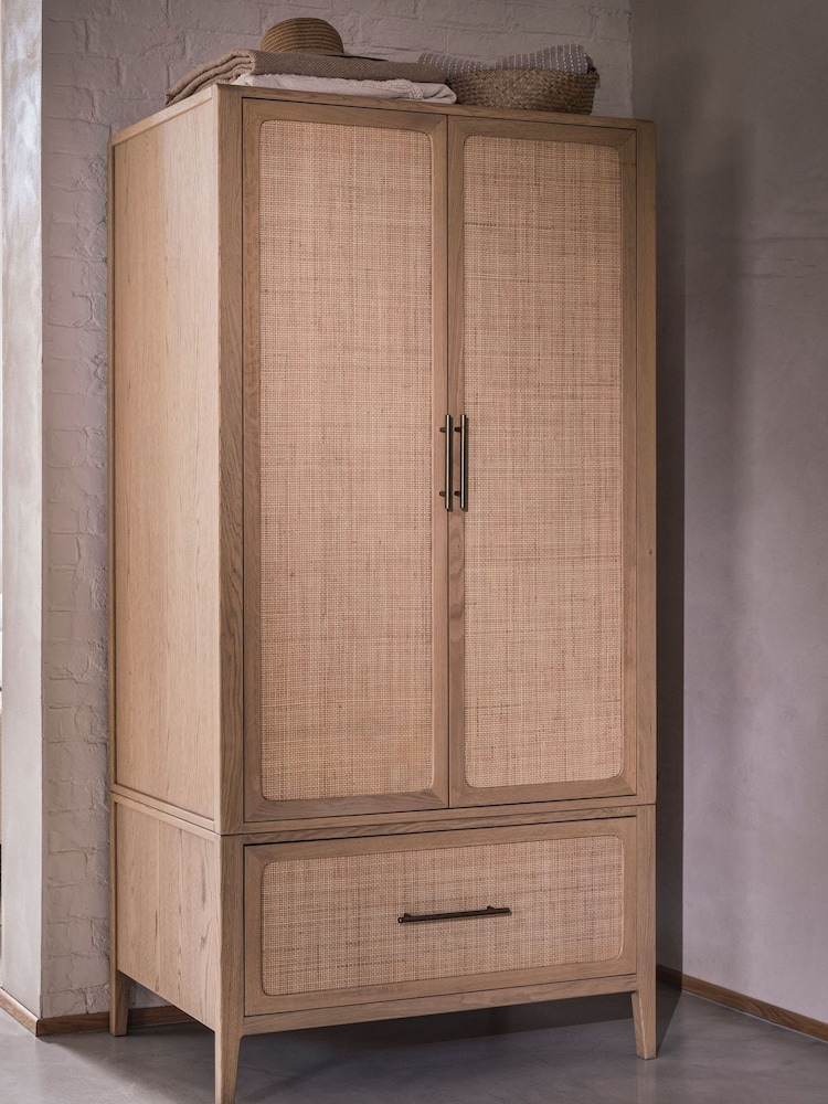 Willis & Gambier Brown Casera 2 Door 1 Drawer Wardrobe - Image 1 of 4