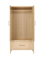 Willis & Gambier Brown Casera 2 Door 1 Drawer Wardrobe - Image 4 of 4