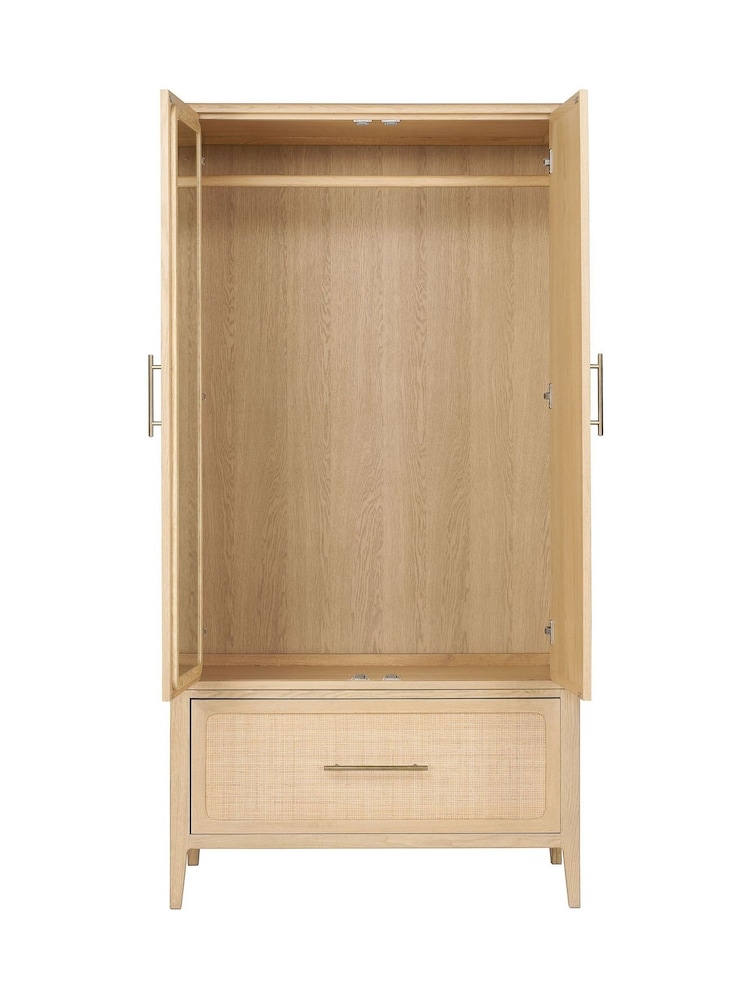Willis & Gambier Brown Casera 2 Door 1 Drawer Wardrobe - Image 4 of 4
