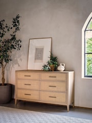 Willis & Gambier Brown Casera 6 Drawer Wide Chest - Image 1 of 5