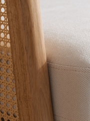 Birlea Brown Ida Rattan & Fabric 2 Seater - Image 3 of 5