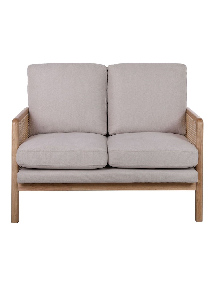 Birlea Brown Ida Rattan & Fabric 2 Seater - Image 5 of 5