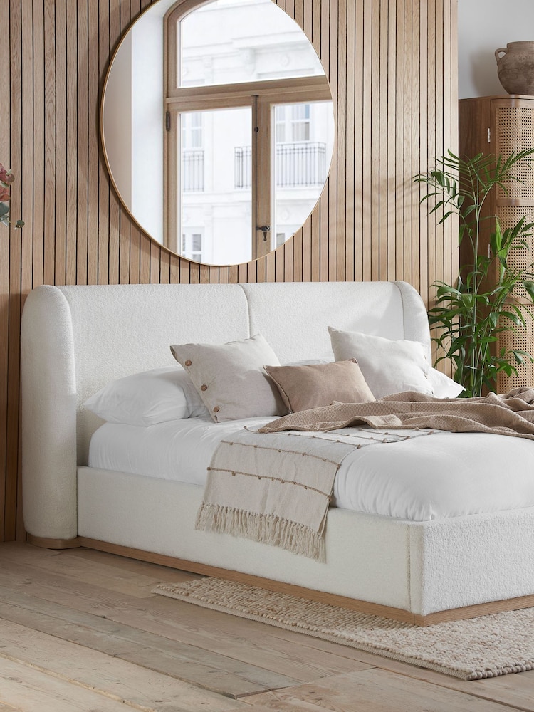 Birlea White Eden Boucle Bed - Image 1 of 5