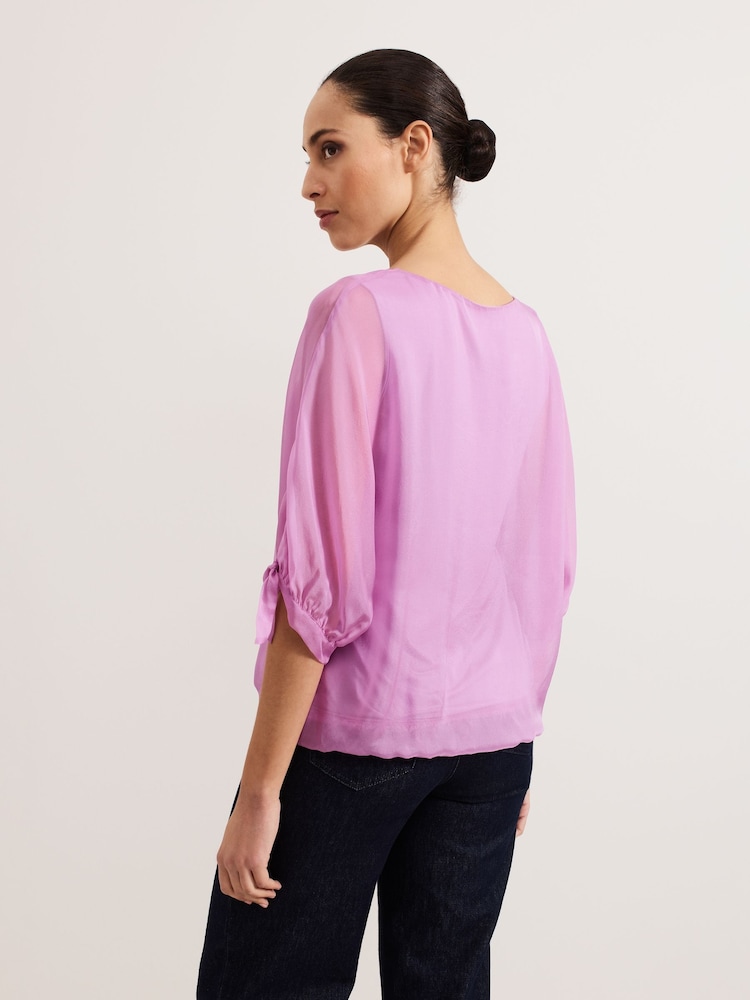 Phase Eight Pink Madison Silk Blouse - Image 2 of 6