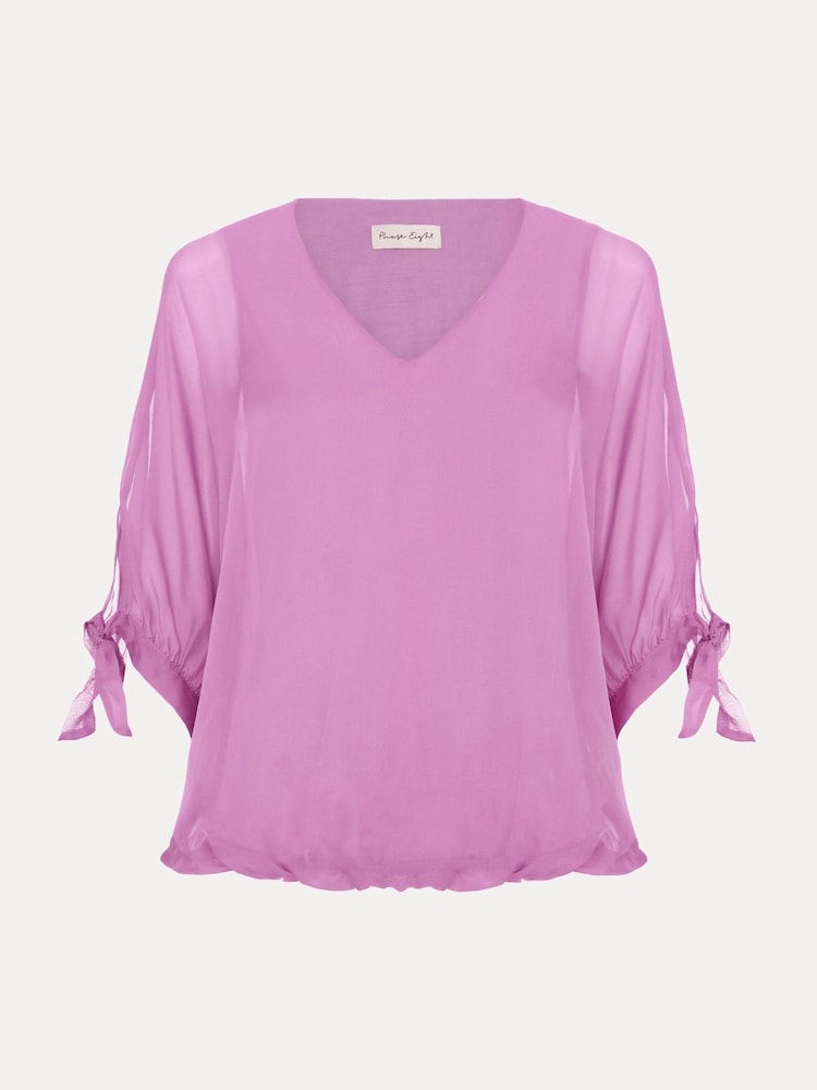 Phase Eight Pink Madison Silk Blouse - Image 6 of 6
