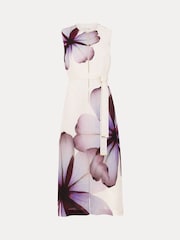 Phase Eight White Nina Linen Dress - Image 6 of 6