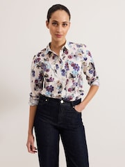 Phase Eight Cream Maddelena 100% Cotton Shirt - Image 1 of 7