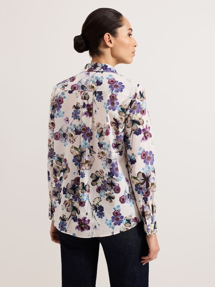 Phase Eight Cream Maddelena 100% Cotton Shirt - Image 2 of 7
