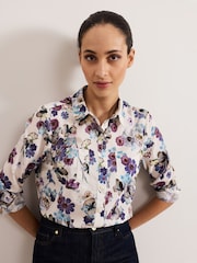 Phase Eight Cream Maddelena 100% Cotton Shirt - Image 4 of 7