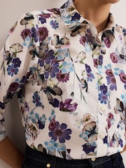 Phase Eight Cream Maddelena 100% Cotton Shirt - Image 5 of 7