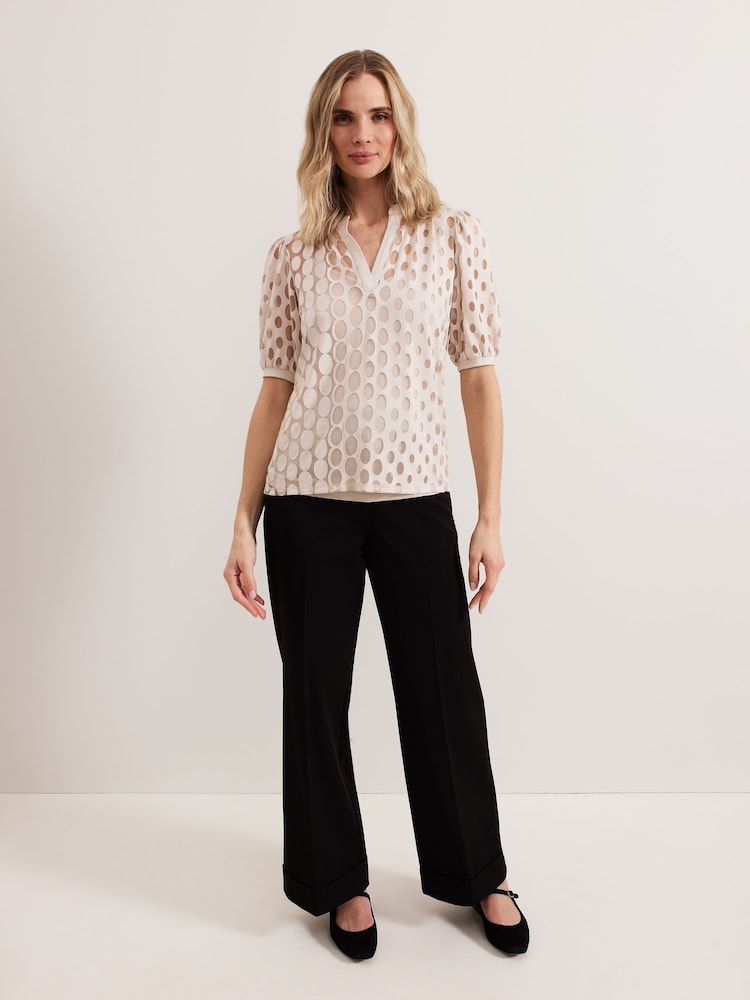 Phase Eight Nude Cleo Burnout Top - Image 3 of 7