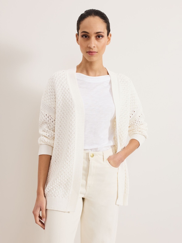 Phase Eight Antonia Stitch 100% Cotton Cardigan - Slika 1 iz 6