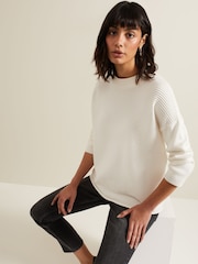 Phase Eight White Elise Ripple Jumper - Image 4 of 7