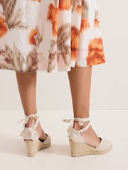 Phase Eight White Wedge Espadrille - Image 1 of 7