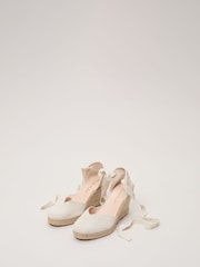Phase Eight White Wedge Espadrille - Image 5 of 7