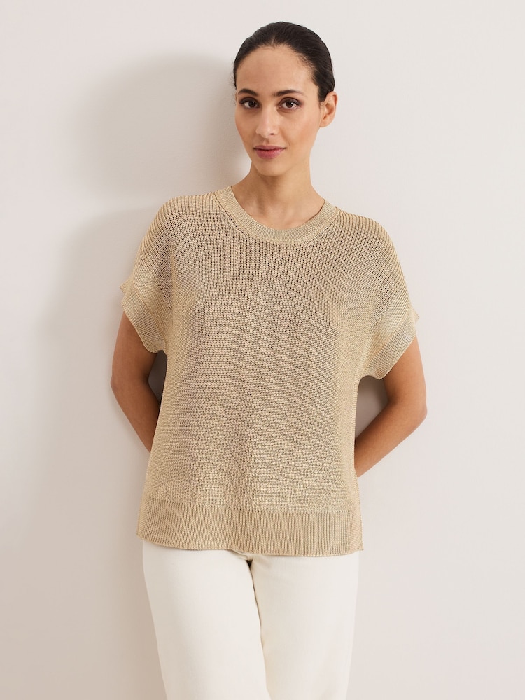 Phase Eight Gold Rylee Tabard Top - Image 1 of 1