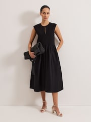 Phase Eight Black Jenny Mix Woven Dress - Image 2 of 8