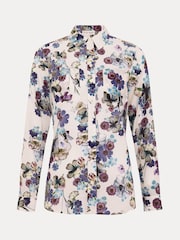 Phase Eight White/Multi Petite Maddelena 100% Cotton Shirt - Image 7 of 7