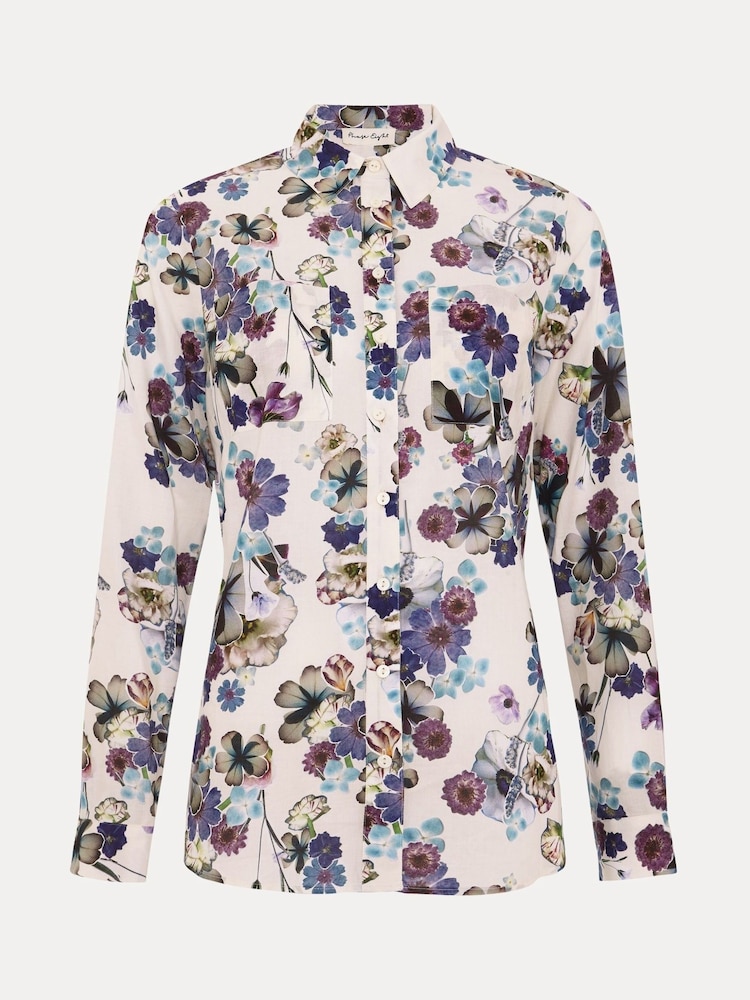 Phase Eight White/Multi Petite Maddelena 100% Cotton Shirt - Image 7 of 7