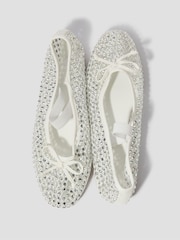 Monsoon Adia Diamante Mesh Ballet Matalakantaiset kengät - Kuva 2 / 4