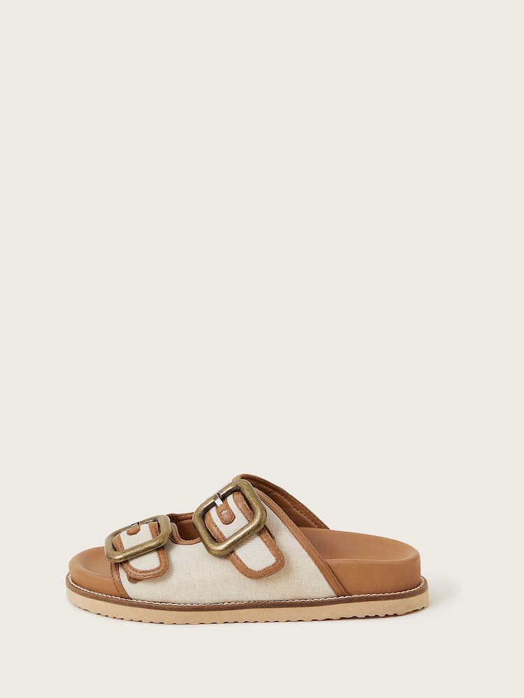 Monsoon Brown Wendy Double Strap Buckle Sandals - Image 2 of 3