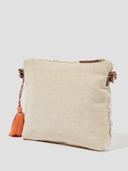 Monsoon Cream Zoe Embroidered Crochet Cross-Body Bag - Image 2 of 4