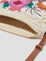 Monsoon Cream Zoe Embroidered Crochet Cross-Body Bag - Image 4 of 4