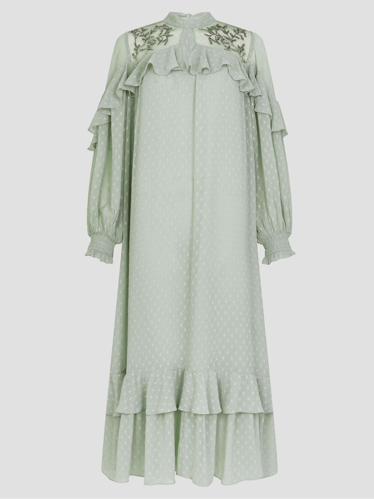 Rochie maxi cu volane și buline polka Monsoon Debbie - Imaginea 5 din 5