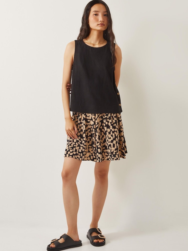 Monsoon Black Lucy Button Tank Top - Image 2 of 5
