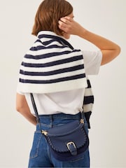 Monsoon Blue Petra Woven Satchel Cross-Body Bag - Image 1 of 5