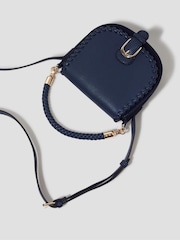 Monsoon Blue Petra Woven Satchel Cross-Body Bag - Image 2 of 5