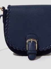 Monsoon Blue Petra Woven Satchel Cross-Body Bag - Image 4 of 5