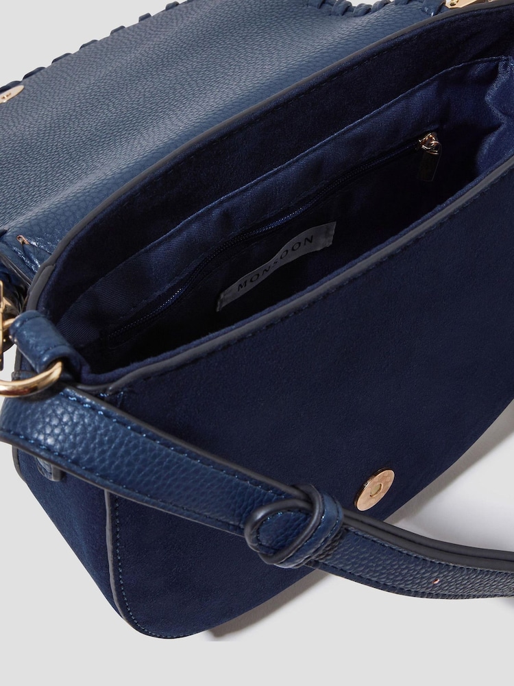 Azul - Monsoon Petra Woven Satchel Cross-Body Bag - Imagen 5 de 5 Azul - Monsoon Petra Woven Satchel Cross-Body Bag - Imagen 5 de 5