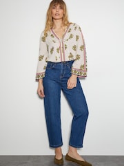 Monsoon Cream Louisa V-Neck Floral Print Blouse - Image 5 of 6