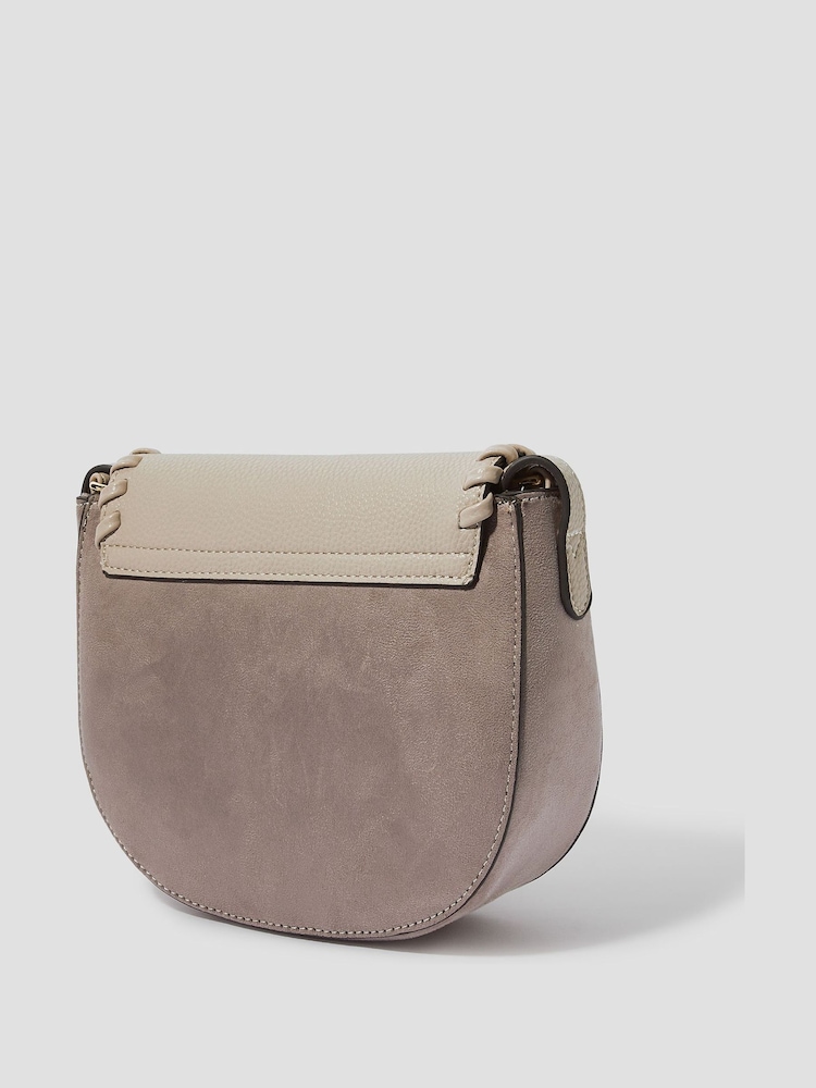 Monsoon Grey Petra Woven Satchel Cross-Body Bag - Image 2 of 3