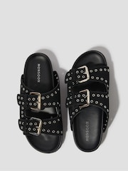 Monsoon Black Elena Stud Buckle Sandals - Image 2 of 3