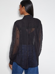 Monsoon Black Edie Embroidered Blouse - Image 2 of 5