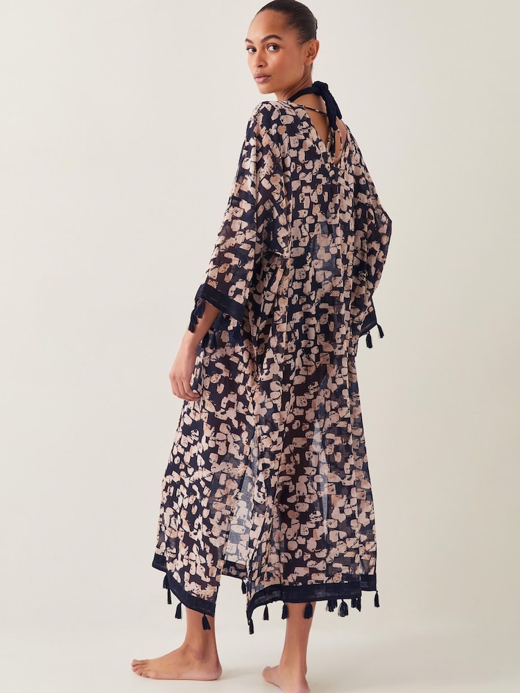 Monsoon Alwena Block Print Kaftan Dress - Imagen 2 de 5 Monsoon Alwena Block Print Kaftan Dress - Imagen 2 de 5