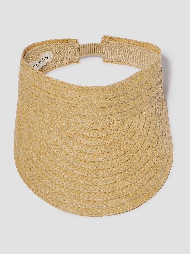 Monsoon Natural Aerin Straw Sun Visor Hat - Image 1 of 3
